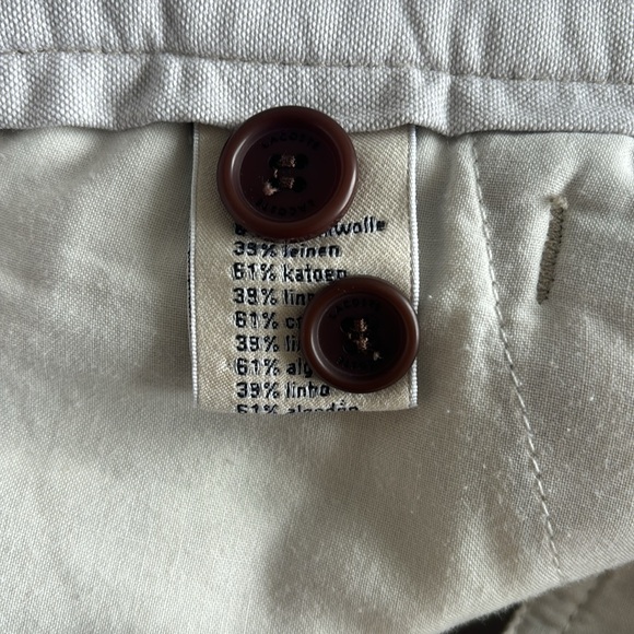 Lacoste Linen Cotton Slim-fit Shorts in Sand (US 30) - Picture 4 of 5